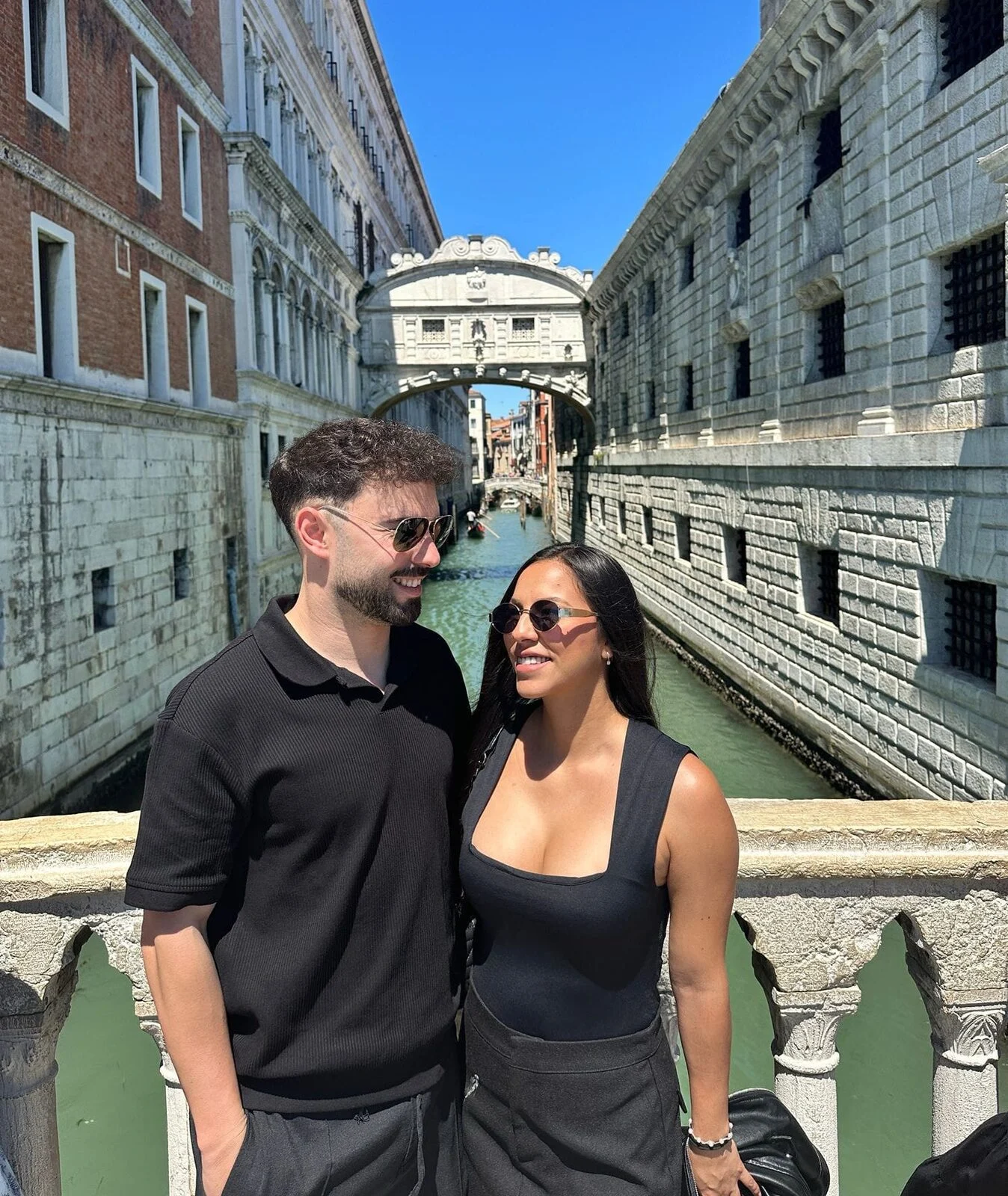 Catalina y David en Venecia el día de la pedida